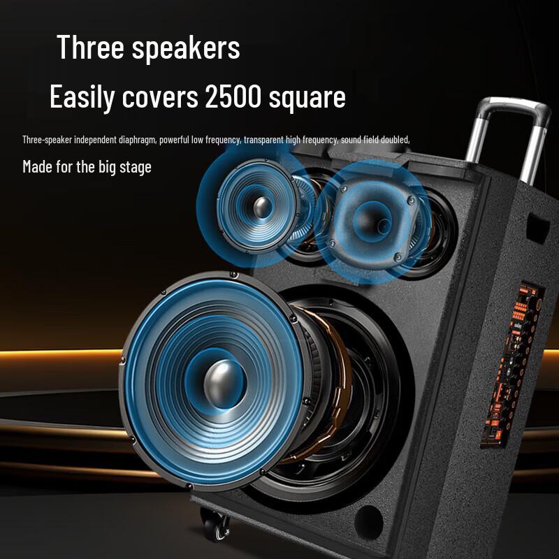 KaYouLa LG-60 Portable Outdoor Karaoke Bluetooth Trolley Speaker CN Plug (adapter Included)