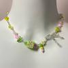 2026 Trendy Handmade Beaded Colorful acrylic Bowknot Star Pendant Necklace For Women Summer Y2k Sweet Aesthetic Neck Jewelry