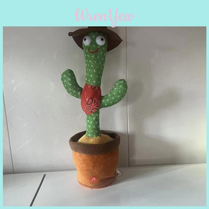 Brinquedo Cacto Dançarino Com Canto e Dança Planta de Pelúcia Interativa