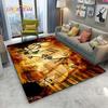 Alfombra de Vinilo con Notas Musicales Negras Vintage para Decoración de Sala de Estar Dormitorio Alfombras de Área Cocina Felpudos Antideslizantes Alfombra Regalo de Cumpleaños