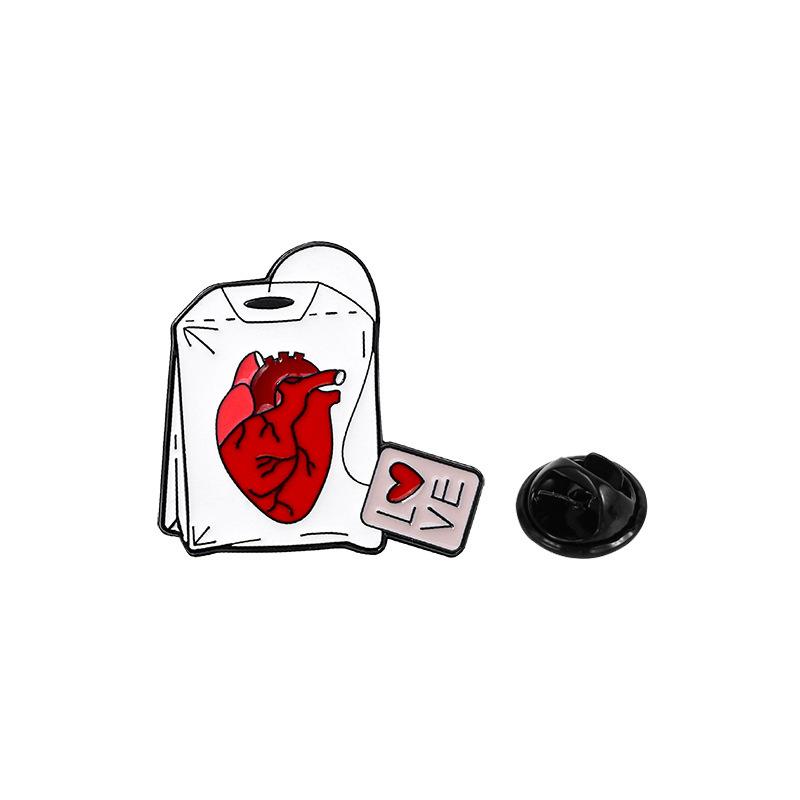 Medizinische Organ Emaille Pins Lunge Herz Gehirn Darm Brust Menschliche Meridiane Reversabzeichen Rucksack Schmuck Geschenke Für Mediziner Freunde