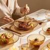 TAYOHYA Amber Galaxy 2-Piece Salad Bowl Set