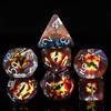 Cusdie Dragon's Eyes Dice DND 7Pcs Eyeball D4-D20 Polyhedral Dice Set for Dungeons & Dragons Tabletop Role Playing Board Games