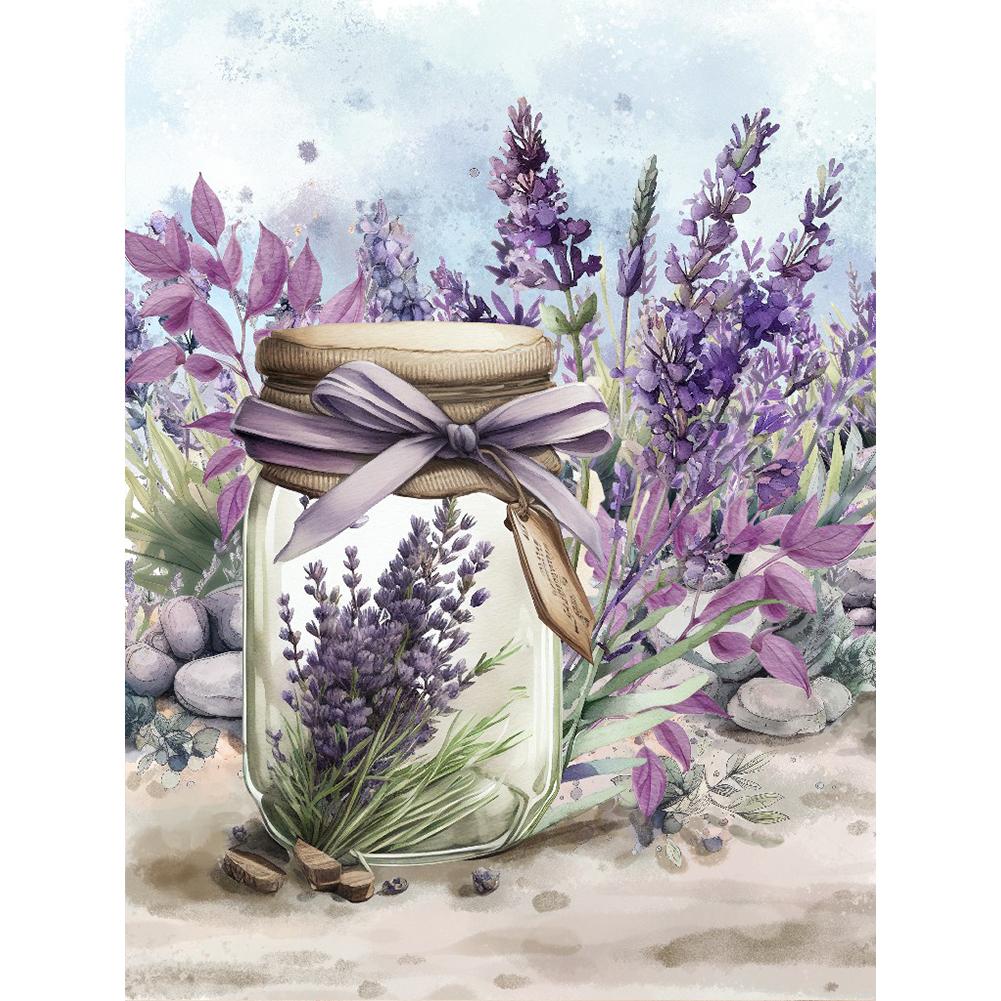 

5D DIY Full Round Drill Diamond Painting Lavender Kit Home Decoration Art Craft
