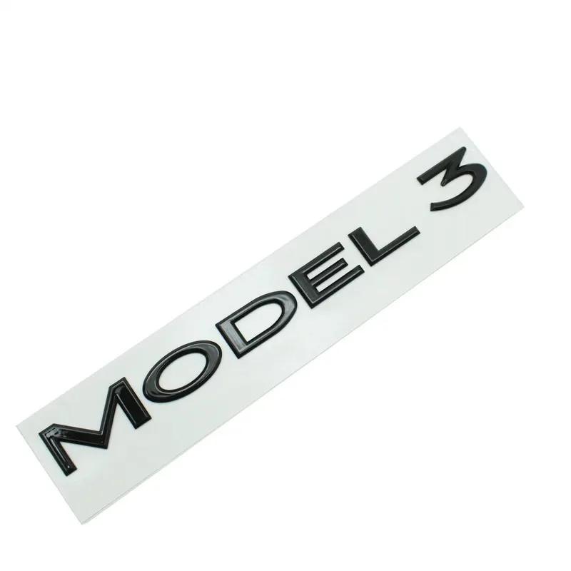 Original 3D ABS Letters Logo For Tesla MODEL 3 Y Car Rear Tailgate Trunk Emblem Badge Decal Stickers Auto Styling Accessories