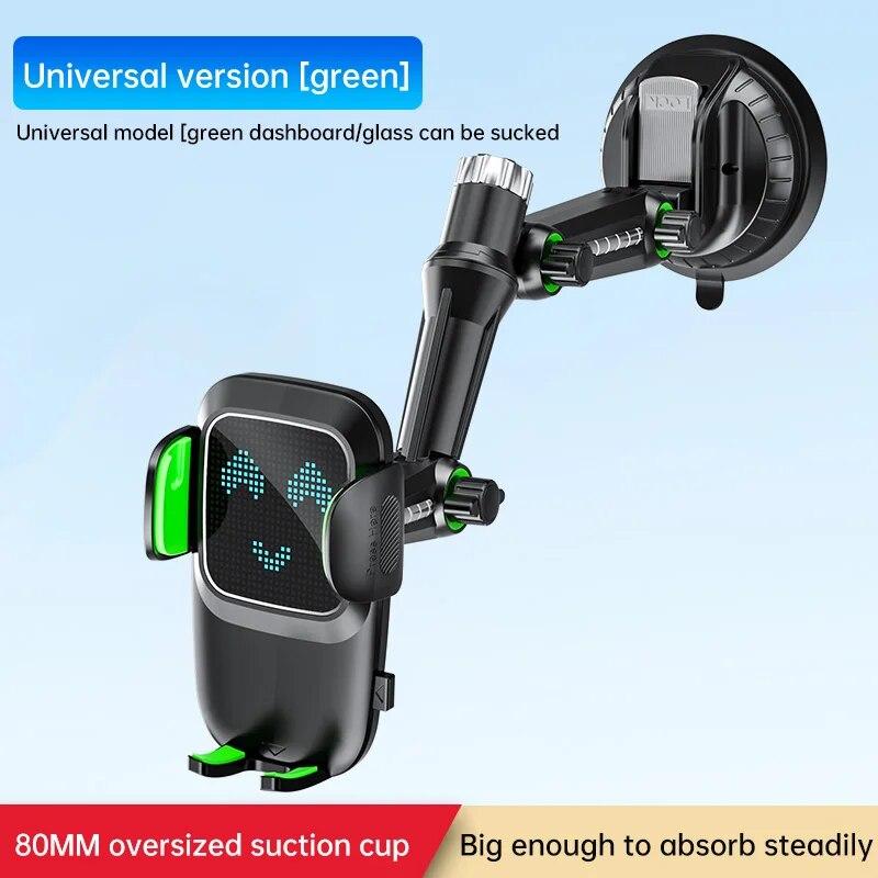 Suction Cup Phone Holder Windshield/Dashboard/Window, Universal Suction Cup Car Phone Holder Mount with Sticky Gel Pad, Compatib зелёный