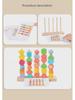 Children's Montessori Wooden Geometric Shape Set: Beaded Building Blocks for Shape Recognition and Early Education.