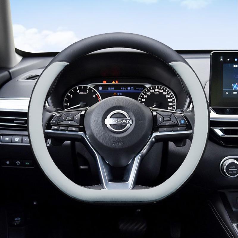 Uniwersalny antypoślizgowy ultracienki pokrowiec na kierownicę dla Nissan Sylphy, Teana, X-Trail, Qashqai, Kicks - Cztery Pory Roku.