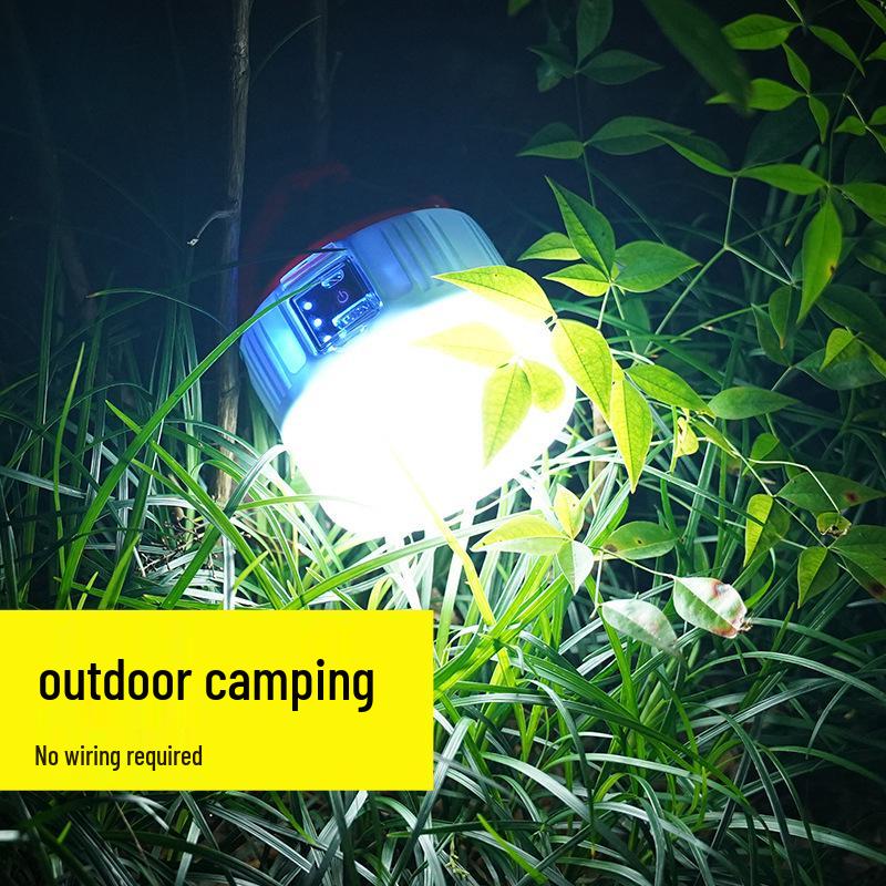 LED Rechargeable High-Brightness Emergency Bulb with USB for Outdoor Camping