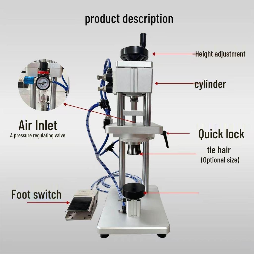 Perfume Bottle Pneumatic Capping & Crimping Machine
