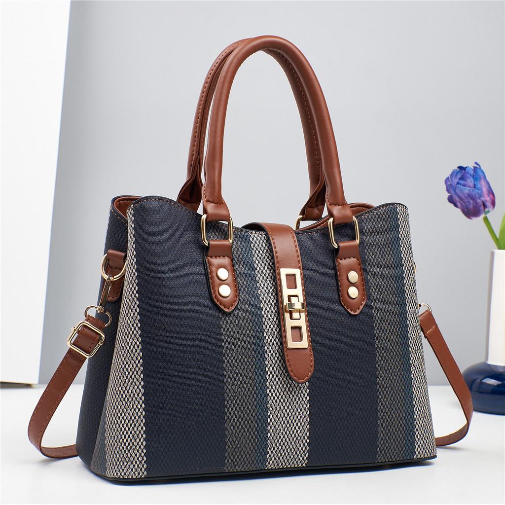 Stylish Large Size Color Block Tote Bag For Women Ideal For Occasions Casual