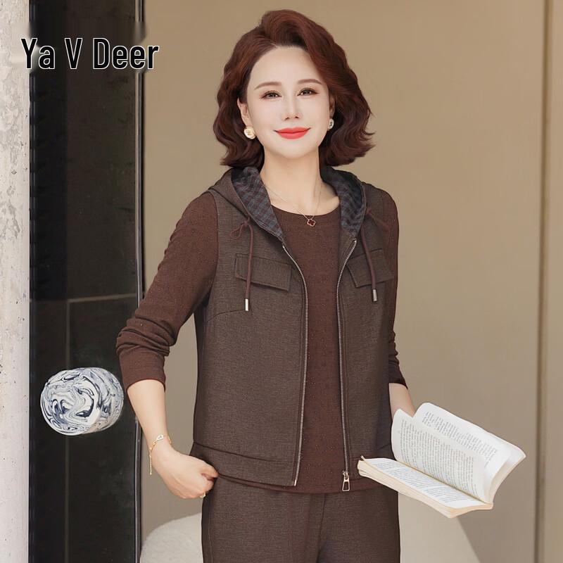 

Yalu 2026 Women s Spring Hooded Vest Three-Piece Set 2XL