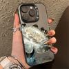 Luxury Lotus Flower Anti-drop Armour Case For iPhone 16 Pro Max 15 14 13 12 11 Pro XR XS X 7 8 Plus Lens protect plating Cover