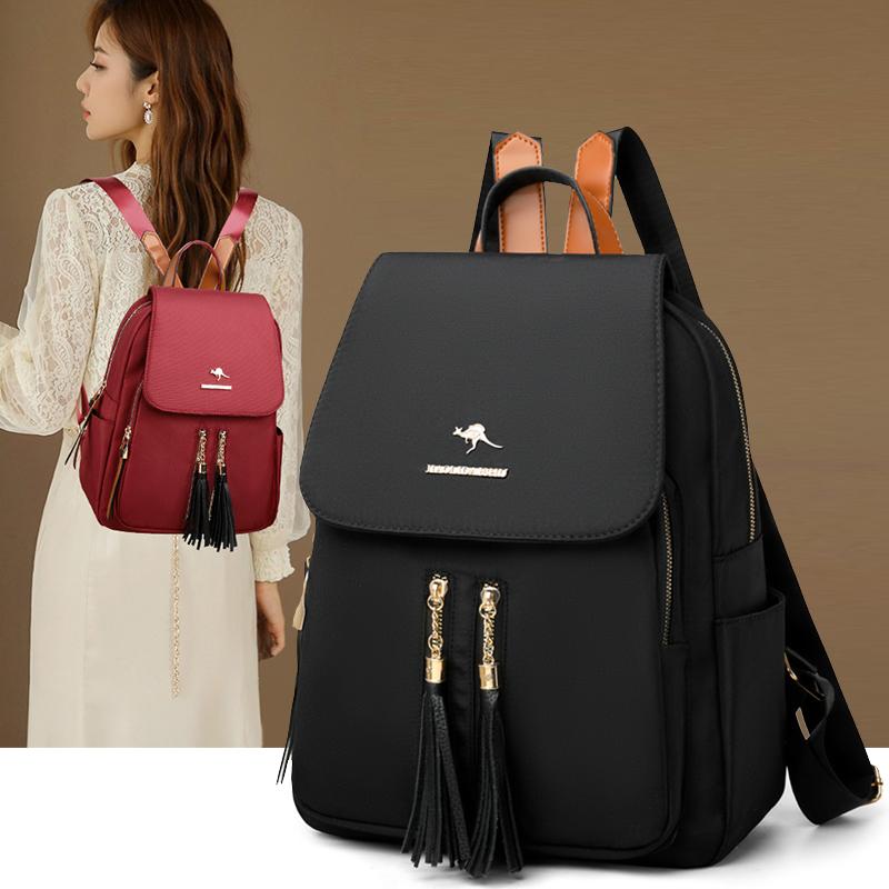 Travel Backpack Large Capacity Computer Bag Women's Commuter Solid Color Backpack