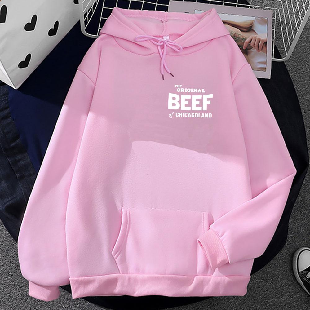 The Bear TV Series Graphic Hoodies The Original Beef of Chicagoland Letter Printing Sweatshirts Long Sleeve Winter Pullovers