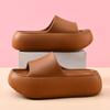 New new height-increasing women's summer platform slippers solid color outer wear one-word drag seaside beach students