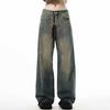 American Trendy Brand Retro Washed Old Jeans Men's Spring and Autumn New Loose Straight High Street Versatile Pants
