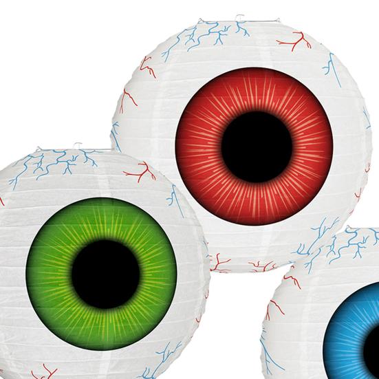 Halloween Eyeball Lantern Hanging Paper Lantern Decoration Large Scary Eye Indoor Outdoor Decor for Haunted House Themed Party Supplies