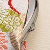 Kyoto Geibido Nishijin Weaving 2.6-inch Coin Purse Artisan Handmade Japanese Pattern Made Japan (Black Fan Shape Navy)