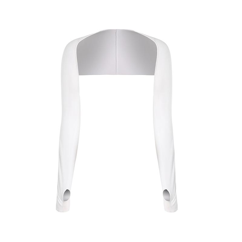 

Ultra-Thin Arm Sleeves For Women Soft One Piece Long Sleeved Elastic Sun Uv Protection Hand Cover Cooling Sports Arm Sleeve белый