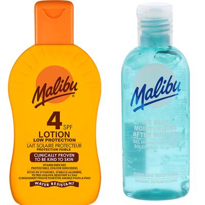 Malibu Lotion Protection SPF4 200ml + After Sun Gel 100ml