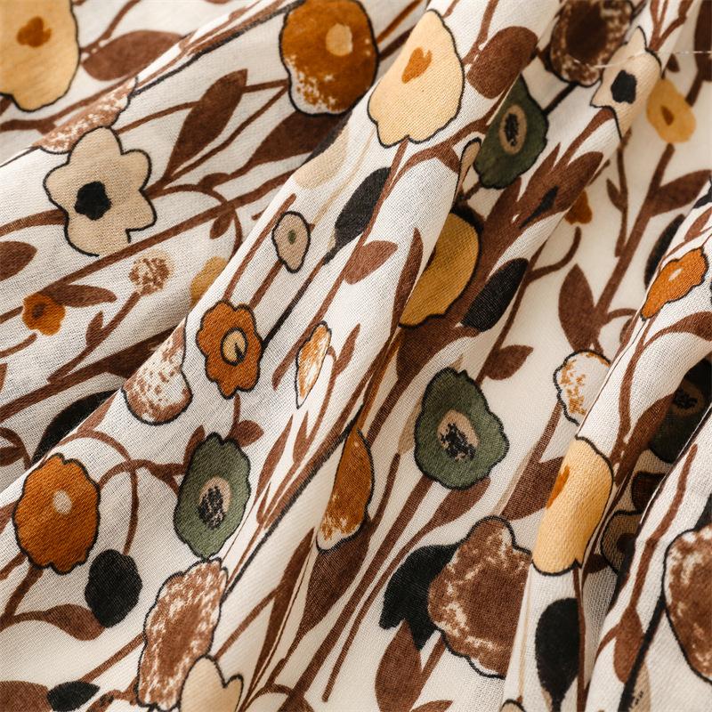 Atmungsaktiver Gartenblumen Viskose Weicher Schal Boho Chic Dickes Fransen Schal Damen Perfekt Für Reisen & Freizeit Muslimischer Hijab 180*90cm