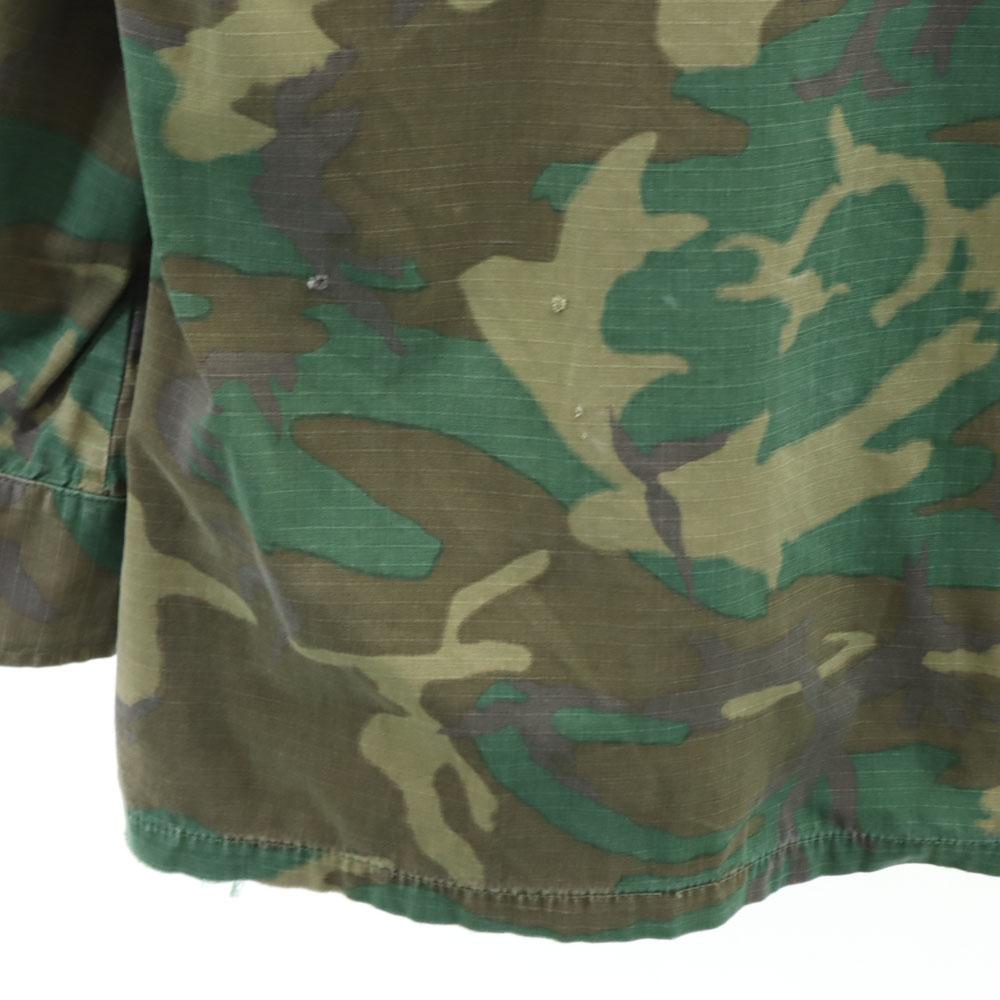 US ARMY 60s Vintage DSA 5th Alpha Camouflage Jungle Fatigue Military Jacket Men's Used