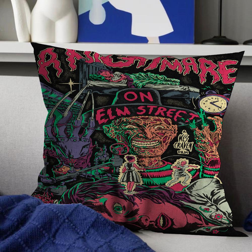 Nightmare Elm Street Freddy Kissen Anime Kissen Sofa Bett Kopfkissenbezug Kissenbezug 45x45 cm Mode