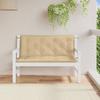 Garden Bench Cushions 2 Pcs Beige Melange 120 X 50 X 7 Cm Fabric