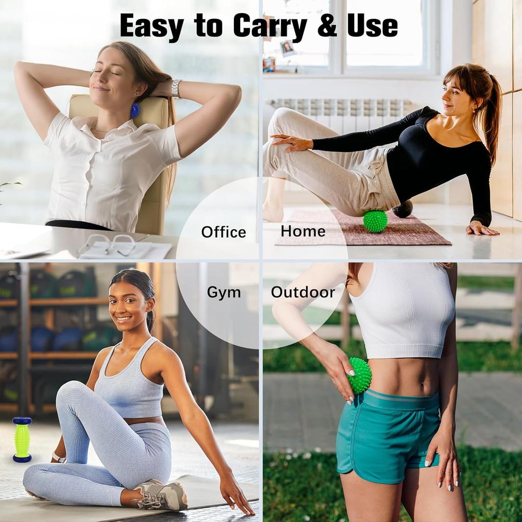 Foot Ball Roller Massager for Plantar Fasciitis,Foot Massager Roller Set,Massage Balls and Foot Roller for Plantar Fasciitis Relief | Trigger Point