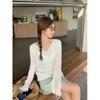 Micro-Sheer V-Neck Long Sleeve Women's Sun Protection Cardigan Top