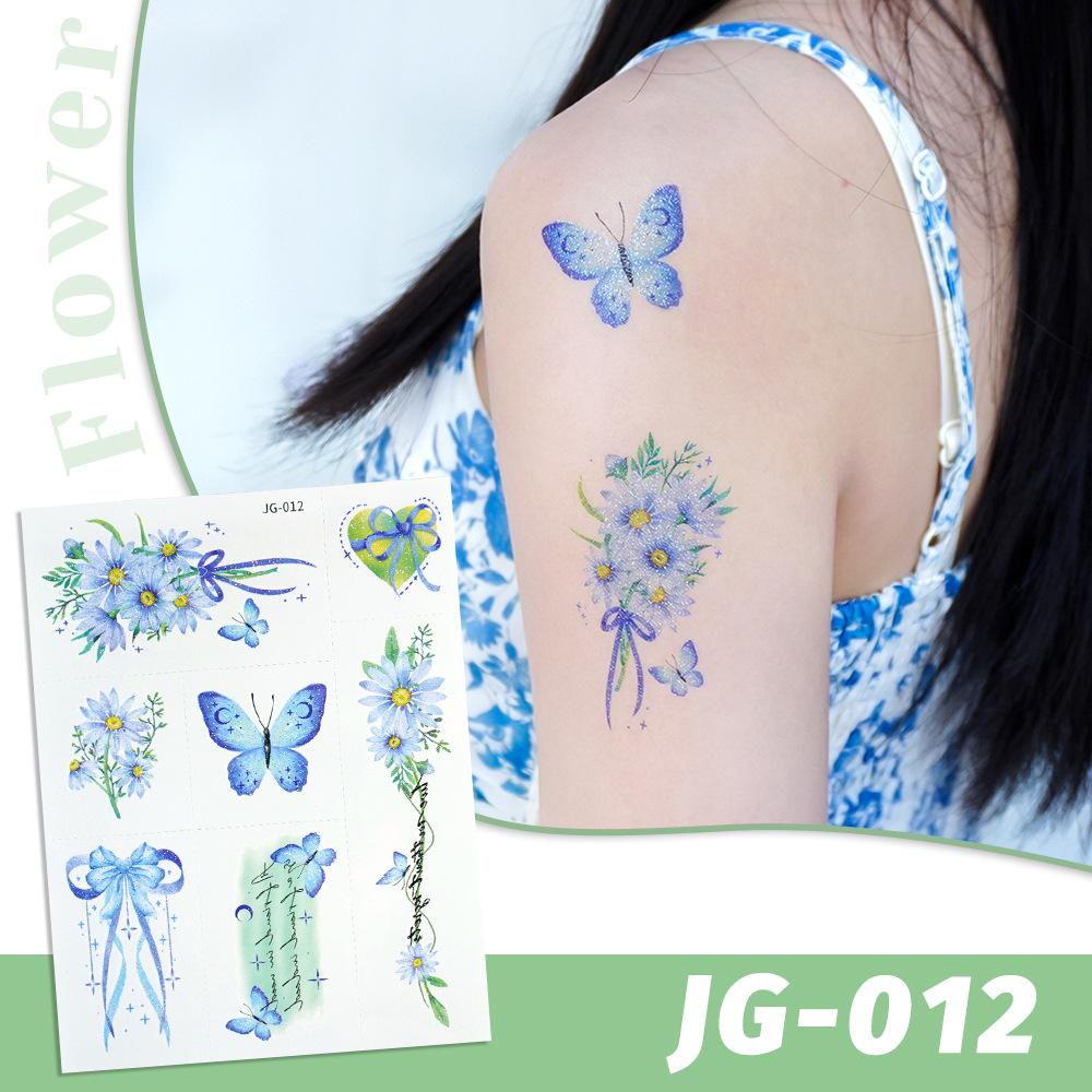 Rikalong Waterproof Cartoon Glitter Tattoo Stickers - Dreamy Gradient Face Designs