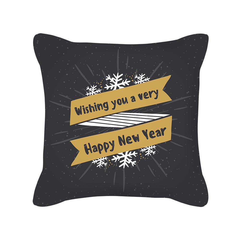 New Nordic Christmas Golden Sofa Pillow Cover Bedside Cushion Cover