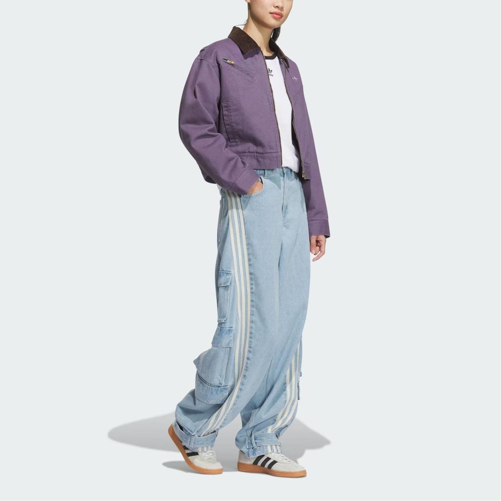 adidas Originals Wash Pad Jacket Women Jackets Dark-Gray Violet Gold JW9577