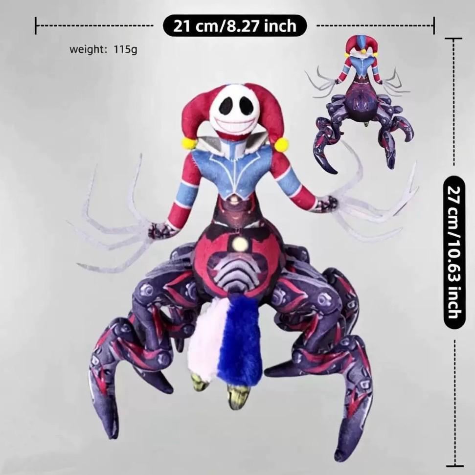Poppy5 Clown & Spider Horror Plush Doll Figurine Standard Packaging серый
