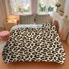 3Pcs Leopard Print Printed Bedding Set, Breathable And Soft, Machine Washable, Christmas Gift, Suitable for Bedroom Decoration, 15206