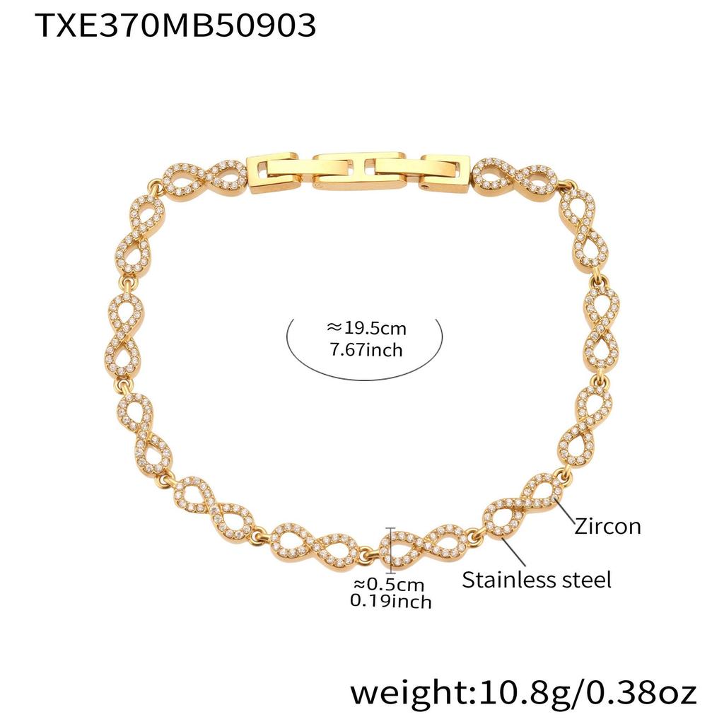 Qiong Yao Handmade Luxury Claw-Set 5A Heart-Shaped Zirconia Bracelet Necklace