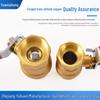 Copper 4-Point Male & Female Thread Ball Valve Switch - High-Pressure Brass Tap Valve