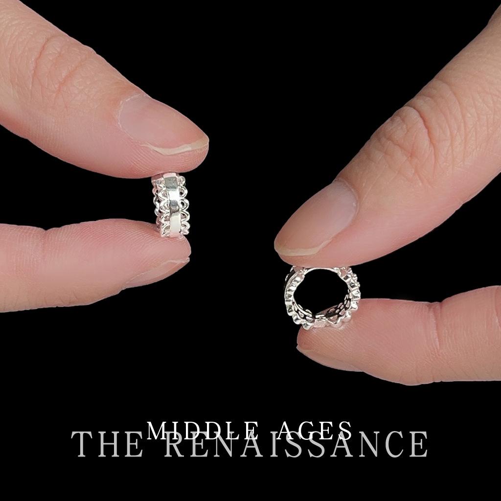 Французские ретро полые кружевные края цирконовые серьги-гвоздики нишевые легкая роскошь для commuters простые серьги