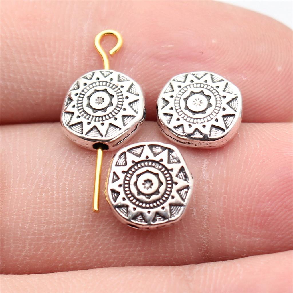 Geometric Small-Hole Spacer Beads Mini Antique Bronze Zinc Alloy Jewelry Making Fix Bead Position Style Bead Spacers