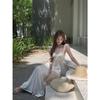 Gentle Wind White Suspender Halter Dress Children's Summer New Seaside Fairy Beautiful Long Dress