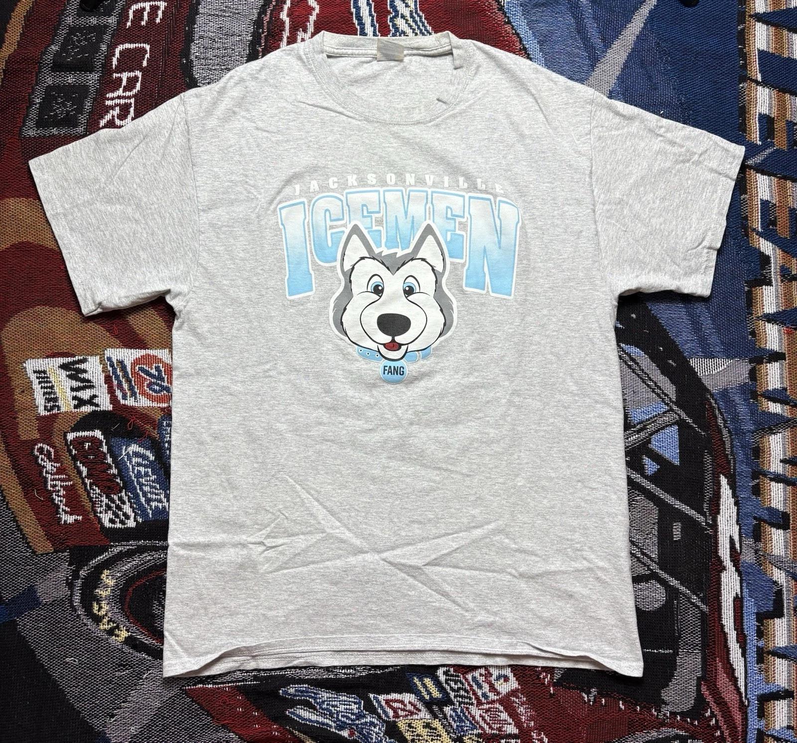 Jacksonville Icemen Hockey Shirt Minor League ECHL Florida Fang Mascot Large XL