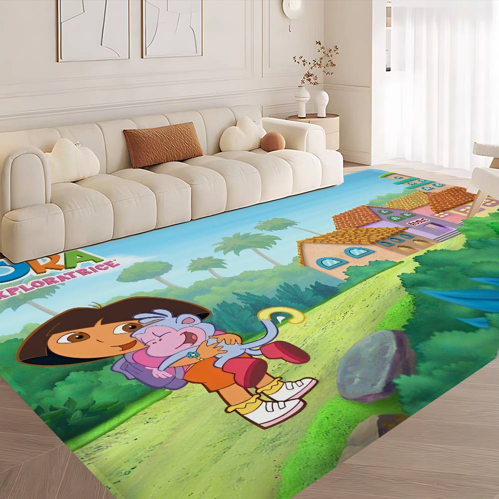 D-Dora the E-Explorer Room Mats Retro Multiple Choice Living Room Kitchen Rug Non-Slip Welcome Rug