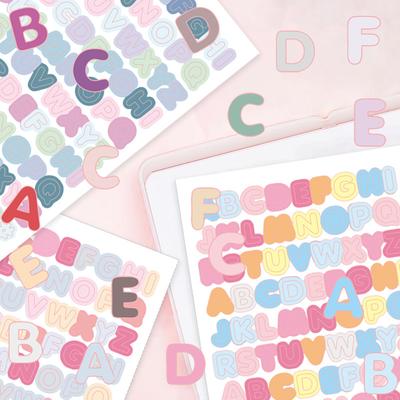 8Pcs Colorful Letter Stickers, Waterproof, Waterproof Self-Adhive Decorative for Journals, Tablets Water Bottles