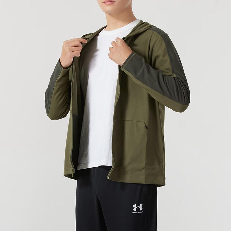 Under Armour Meridian Full-Zip Loose Hooded Jacket Men Outerwear Green 1379674-390