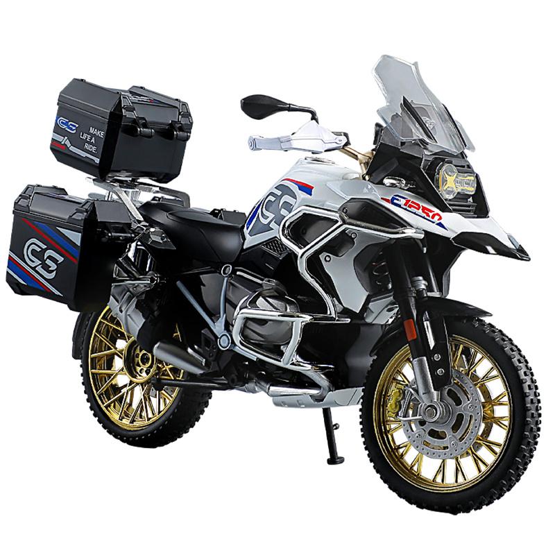 1/10 R1250 Gs Adv Lega Corsa Moto Diecast Metallo Strada Sportiva Moto Modello Suono E Luce Giocattolo Bambini Regalo