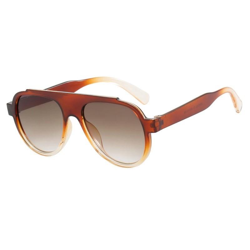 Retro Round Sunglasses Women Fashion Gradient Shades Men Punk Wood Grain Green Sun Glasses Driving Glasses