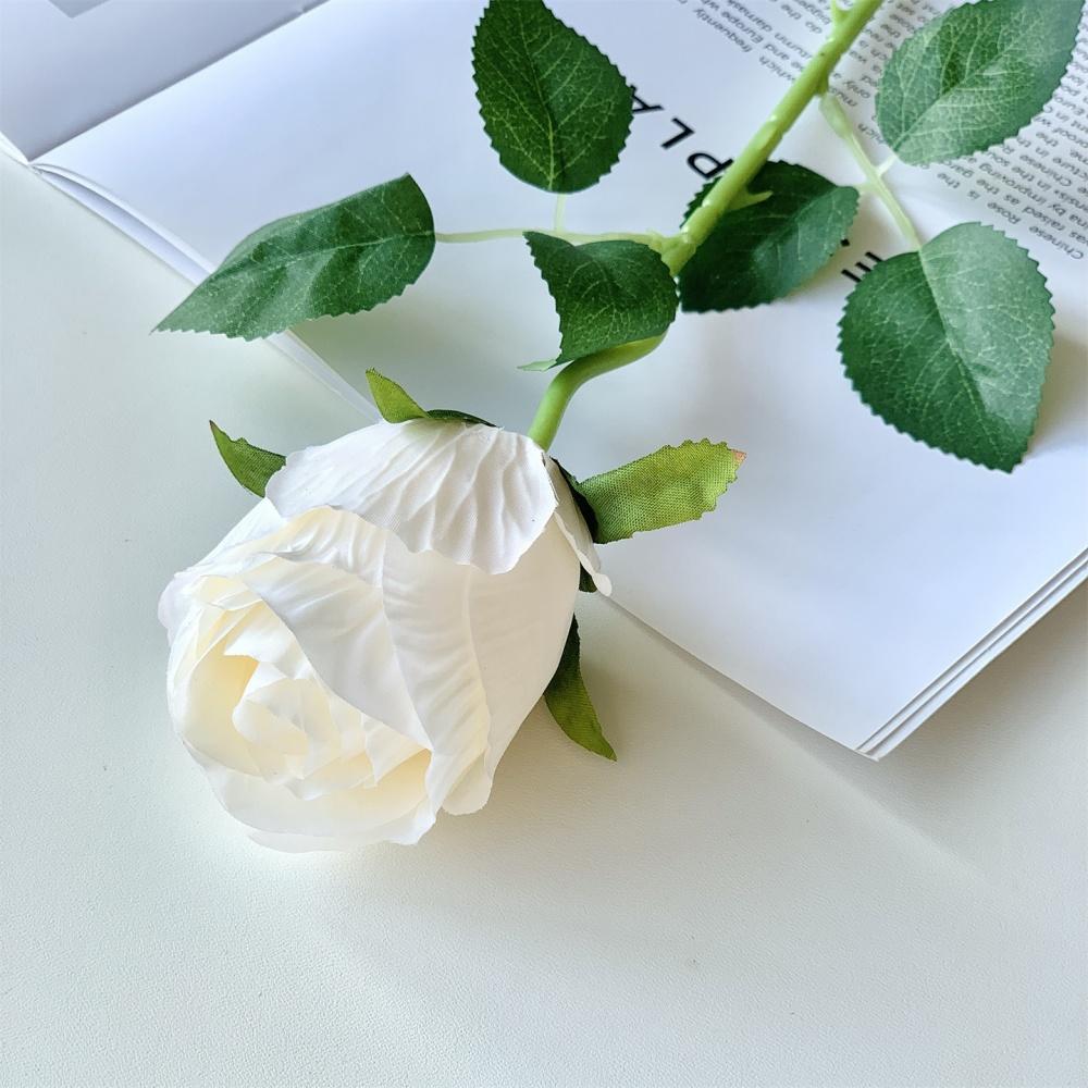 Artificial Pink Rose Flower Valentine's Day Wedding Bridal Photography Props Home Decoration Simulation Silk Rose Bouquet