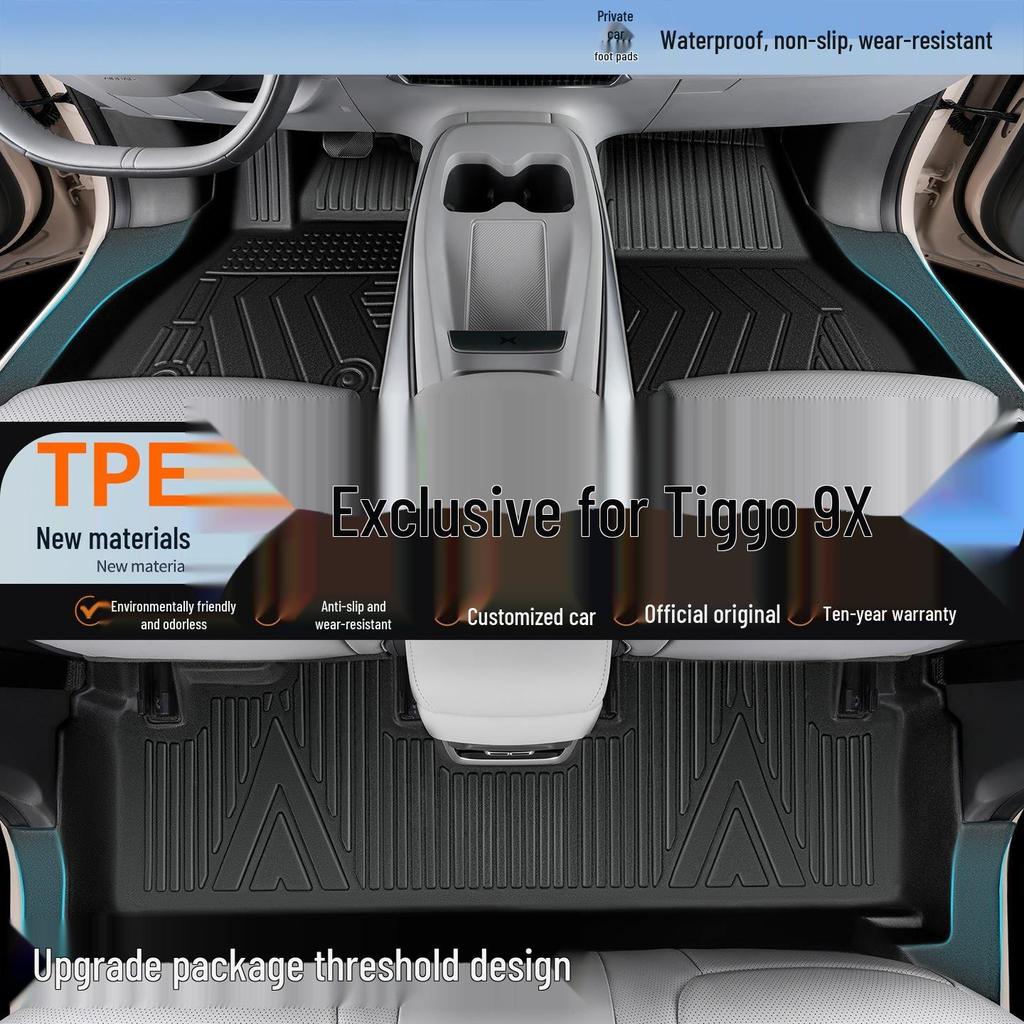 2026 Chery Tiggo 9X TPE Full Coverage Floor and Trunk Mats