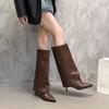 Fashion Women's Fashion Boots 2024 High Quality Knee High Boots Women's Shoes Retro Casual Fashion Motorcycle Boots Women's Shoes